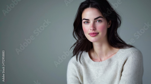 Portrait of a young positive woman looking at the camera © JuanM