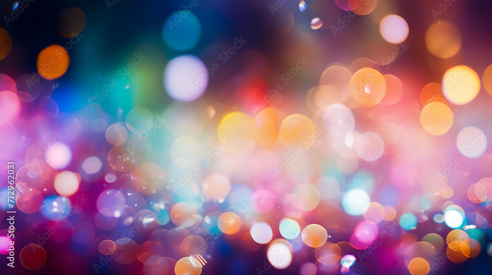 Vibrant Bokeh Light Burst: A Festive Celebration with Colorful Textures, Perfect for Holiday Decorations and Promotional Content!