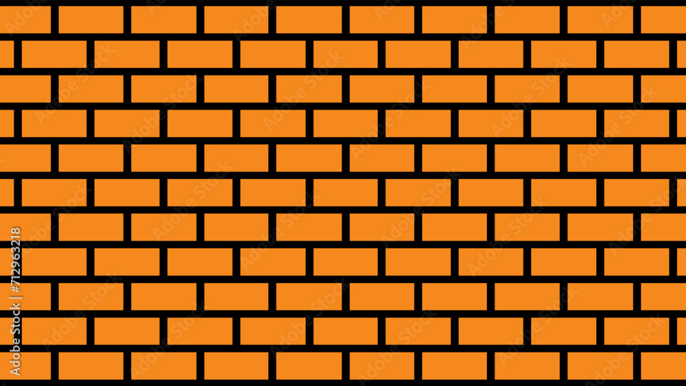 Orange brick wall as background Orange brick wall as background
