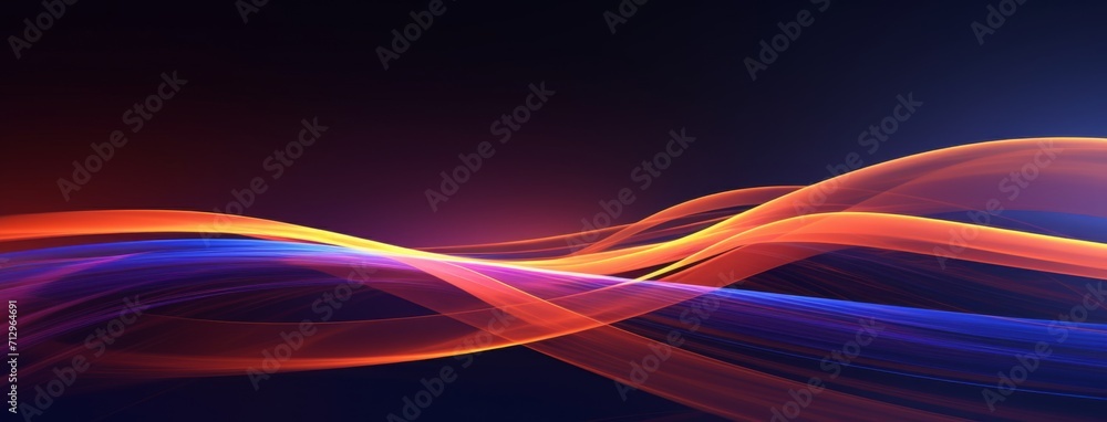 abstract blue and orange wave background, in the style of digital neon abstract blue and orange wave background, in the style of digital neon