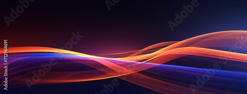 abstract blue and orange wave background, in the style of digital neon