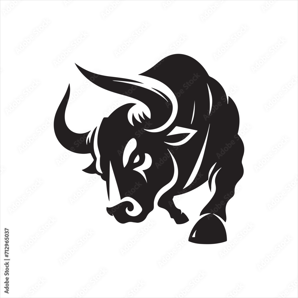 Wrathful Presence: Angry Bull Silhouette Emanating a Formidable Aura of Unrestrained Anger - Angry Ox Silhouette - Bull Vector
Wrathful Presence: Angry Bull Silhouette Emanating a Formidable Aura of Unrestrained Anger - Angry Ox Silhouette - Bull Vector