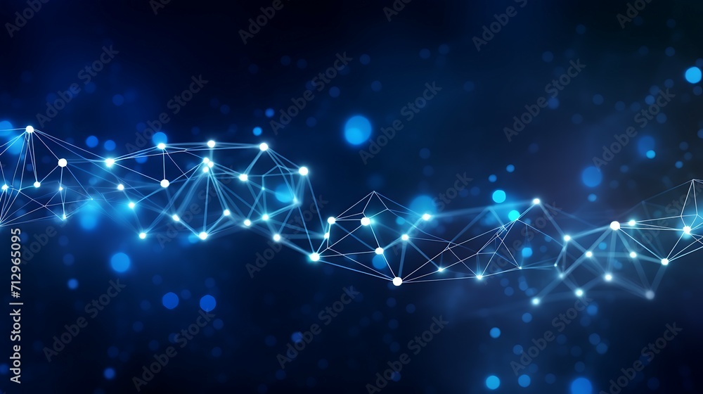 technology network connection blue mesh technology network connection blue mesh