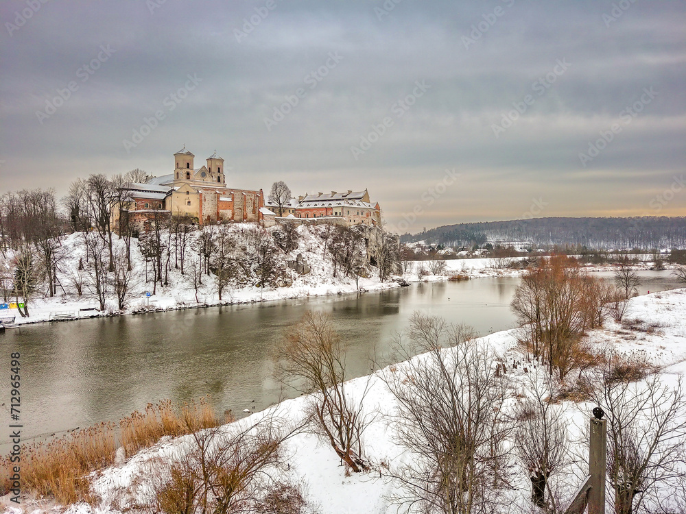 Monastery in Tyniec, Krakow on the banks of the Vistula River, Poland.