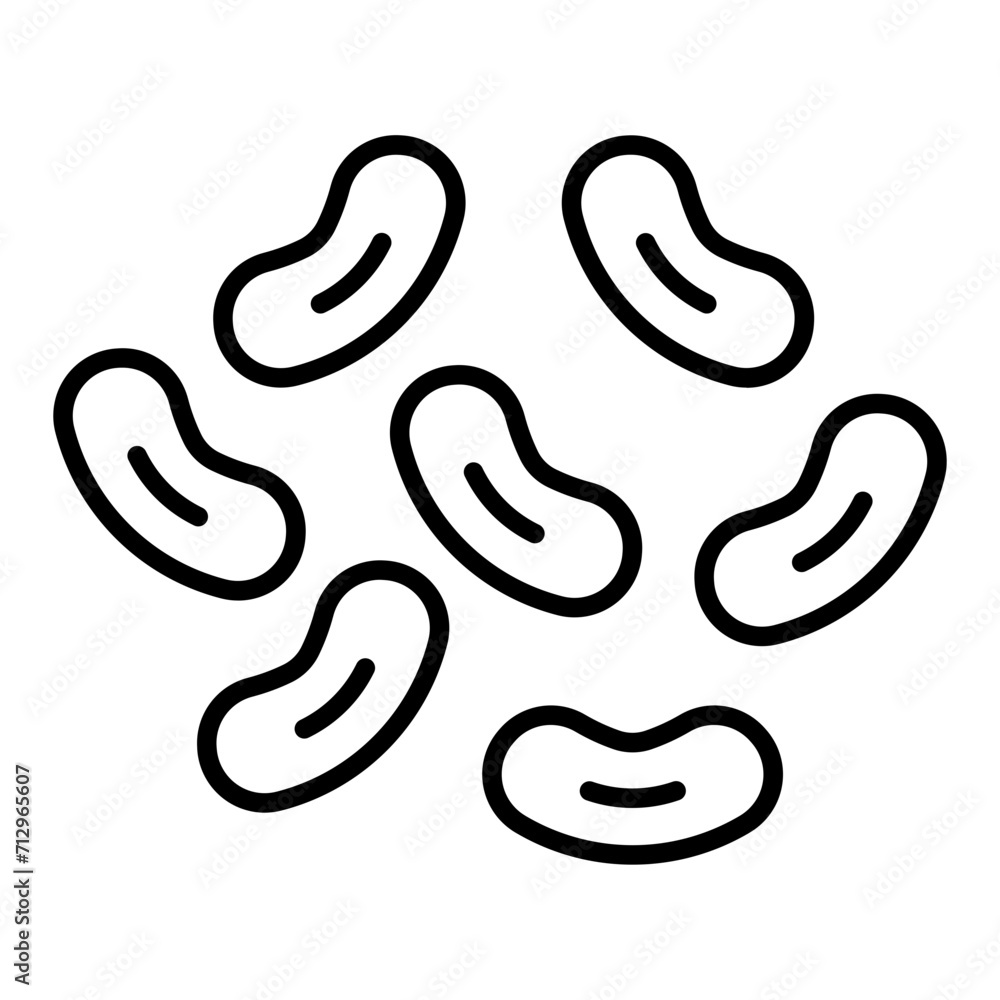 Black beans line icon Black beans line icon