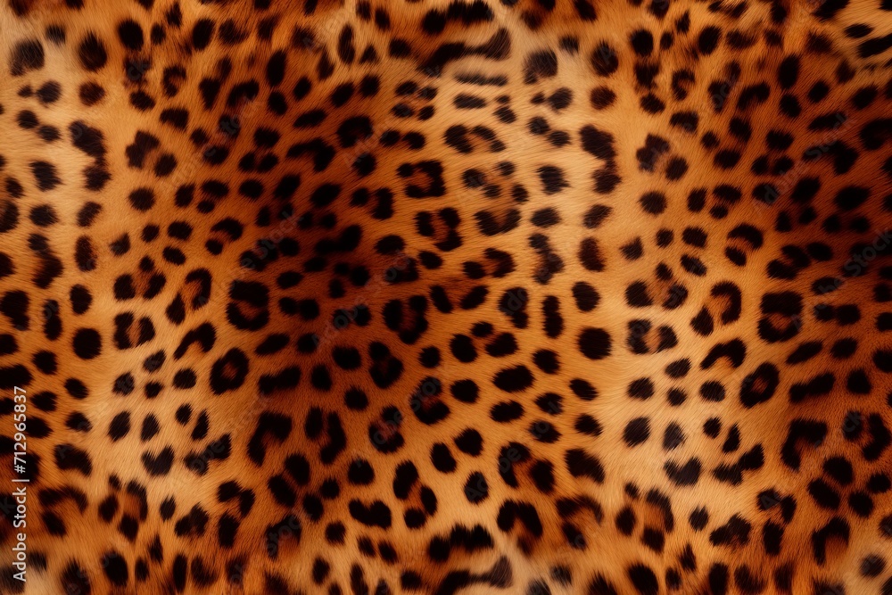 Leopard Fur seamless background, hyper realistic.