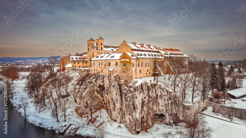 Monastery in Tyniec, Krakow on the banks of the Vistula River, Poland.