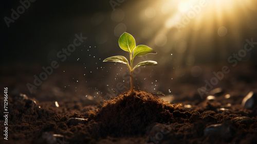 The Sapling are growing from the soil