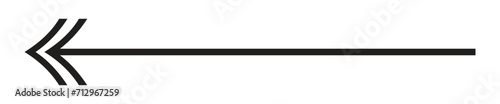Long arrow vector icon. Black horizontal double arrow. Vector design. 22.11.