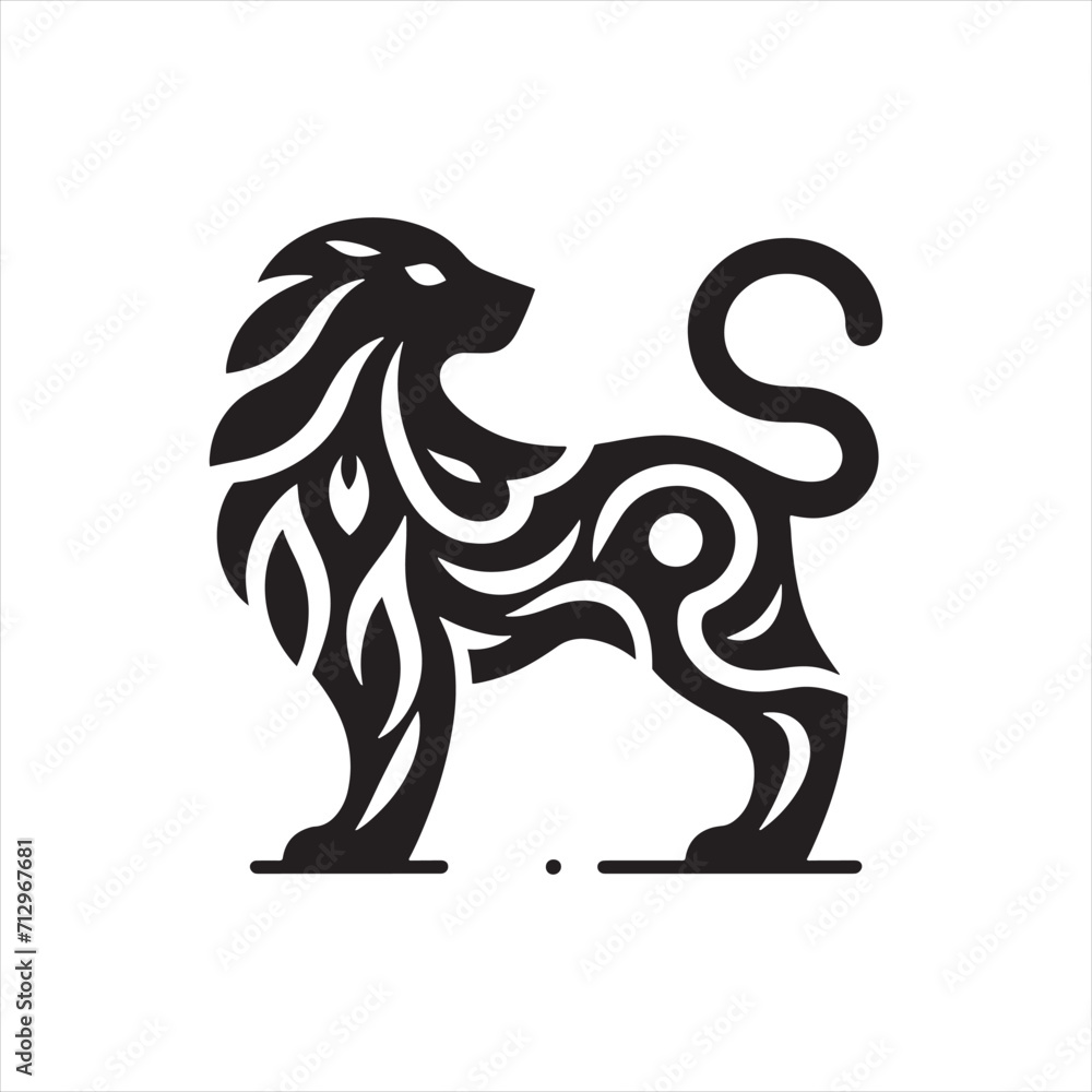 Fototapeta premium Whiskers of Wonder: A Wonderstruck Collection of Animals Silhouette Evoking the Wondrous Nature of Wildlife - Animals Illustration - Wildlife Vector 