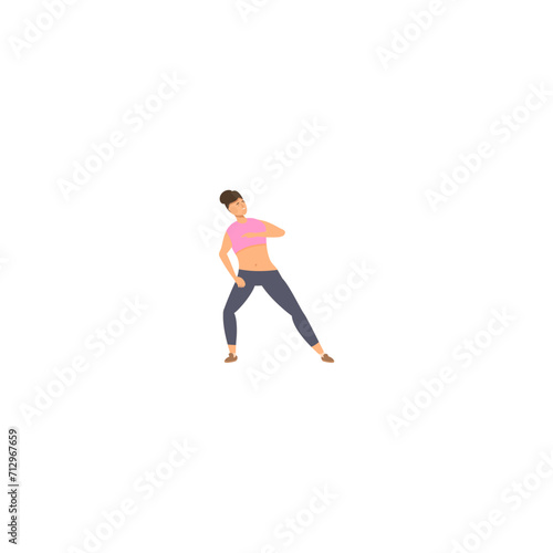 pose of person in pink sportswear woman sportswear
