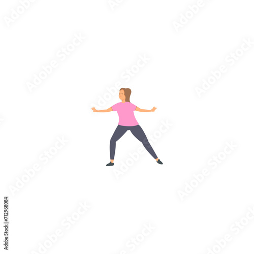 pose of person in pink sportswear woman sportswear