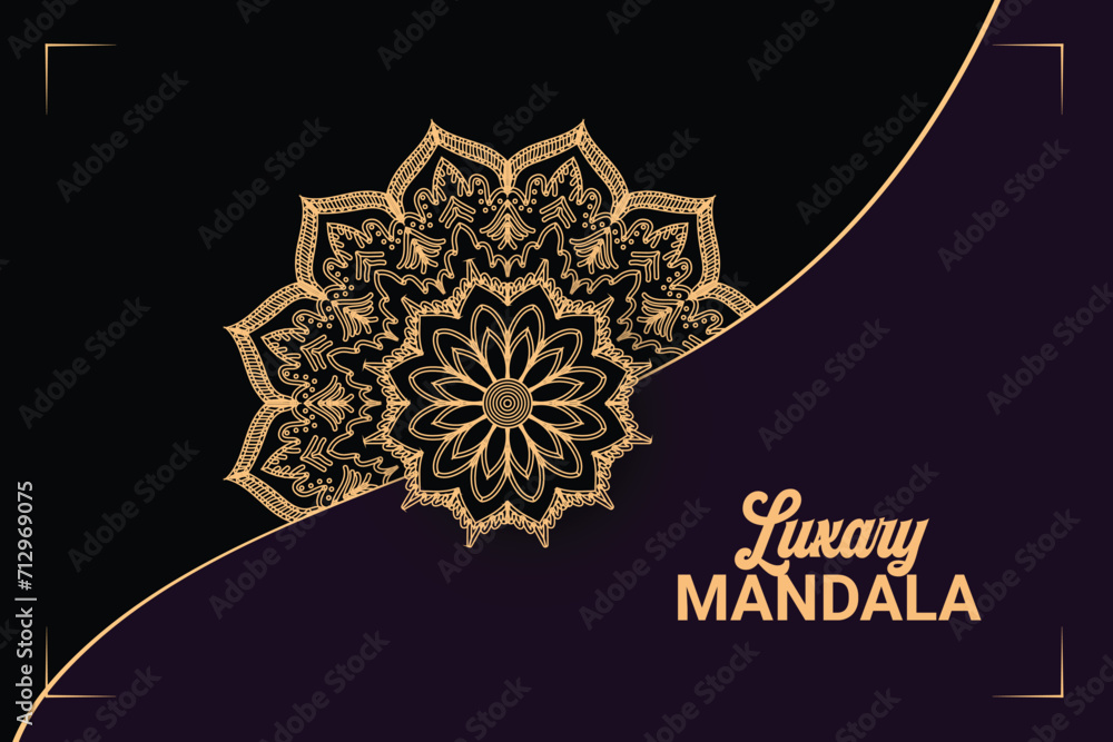 Creative luxury decorative mandala design.Luxury mandala background with golden arabesque pattern.