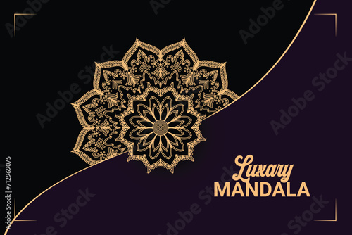 Creative luxury decorative mandala design.Luxury mandala background with golden arabesque pattern.