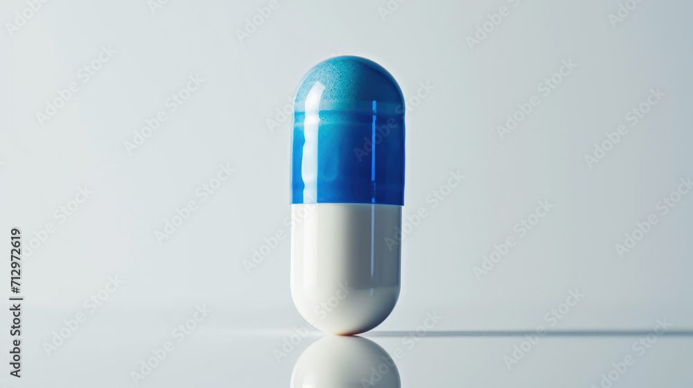 Close-up of a single capsule pill Close-up of a single capsule pill