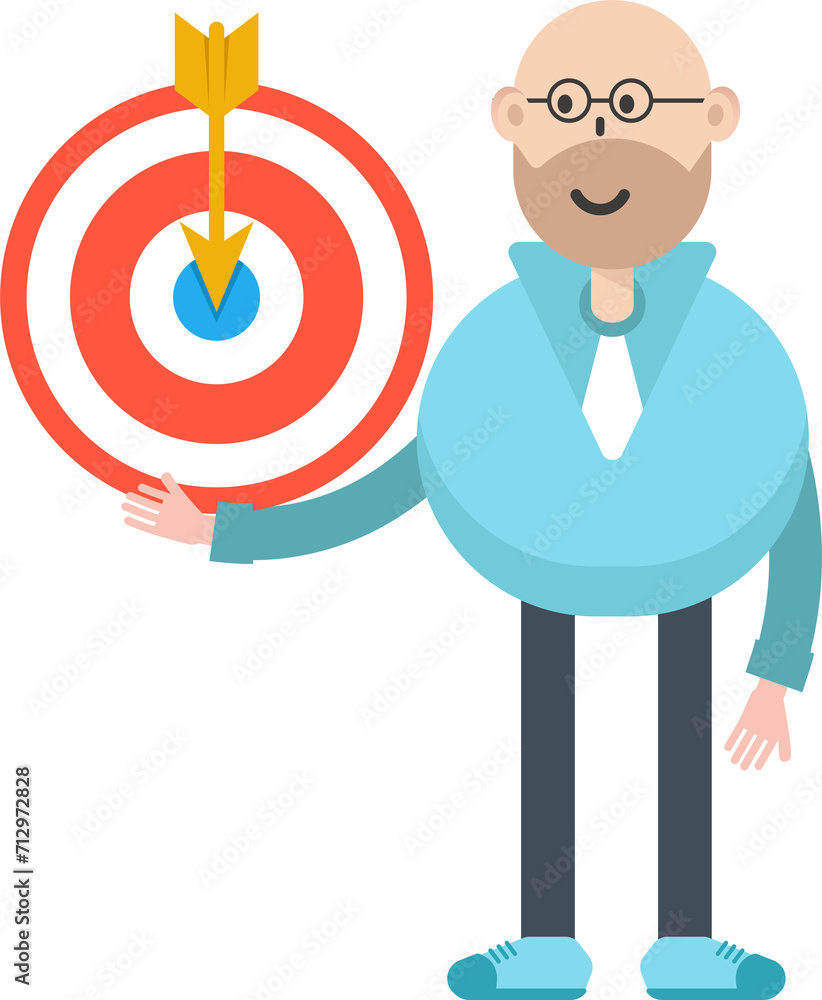 Bald man Character Holding Dart
Bald man Character Holding Dart