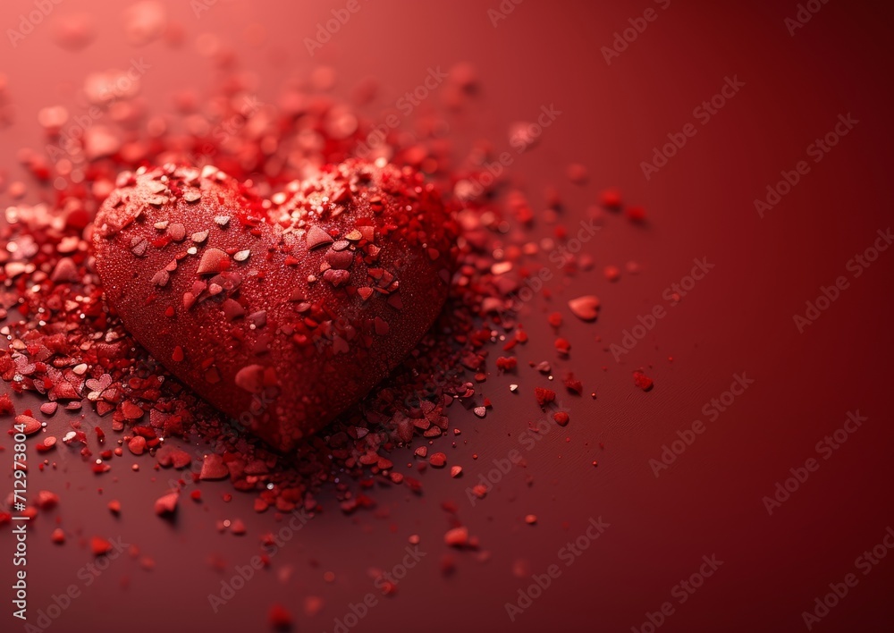 Valentine's Day Heart Hearts Theme Card 5x7 Background Wallpaper Image	
