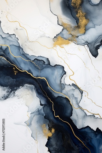 Two abstracts in black and blue on white, in the style of dark gold and indigo, zen-inspired ink painting, dark gray and gray, asymmetrical forms, emotional watercolors.