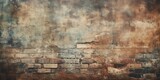 Rustic, dirty textured wallpaper with brick construction background.
