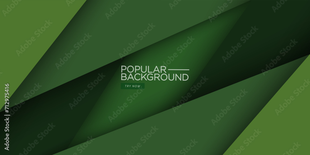 Abstract dark green overlap background template vector with triangle papercut pattern. Green background with shadow design. Eps10 vector