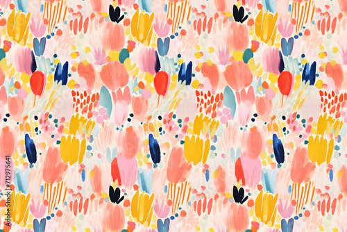 Cute and stylish background material drawn with paint, Generative AI