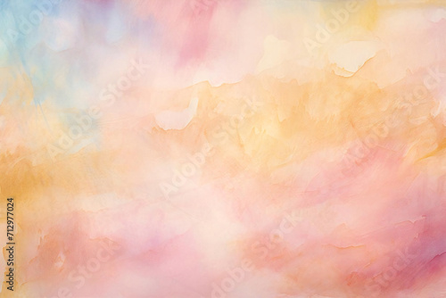 Light pastel colored background material painted with watercolor, Generative AI photo