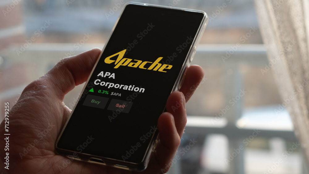 January 15th 2024 Houston, Texas. The logo of APA Corporation on the