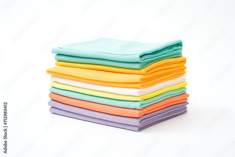 microfiber cloths stack, vibrant colors microfiber cloths stack, vibrant colors
