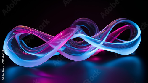 colorful shapes on the black background