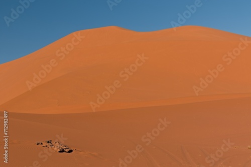 View of the Dunes of Tin Merzouga in Tadrart Rouge  Tassili N Ajjer National Park. Sahara  Algeria  Africa.