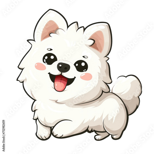 Cute dog  Sticker  Playful  on transparent background  png 