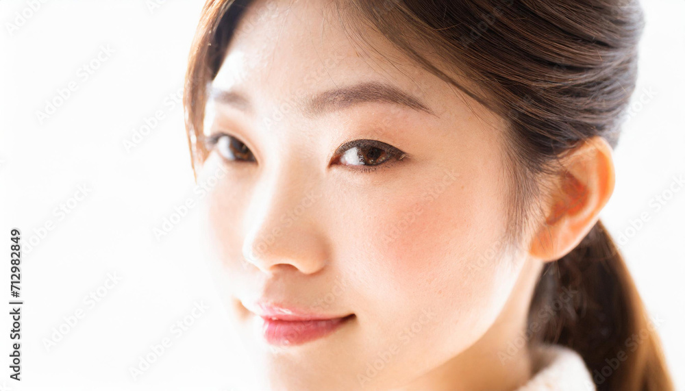 若い女性のビューティーイメージ,見つめる女性 若い女性のビューティーイメージ,見つめる女性
