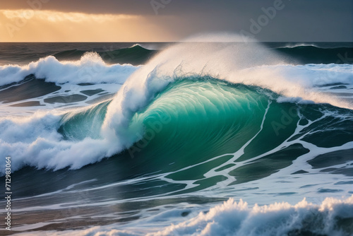 Shot of foam waves before storm © Giuseppe Cammino