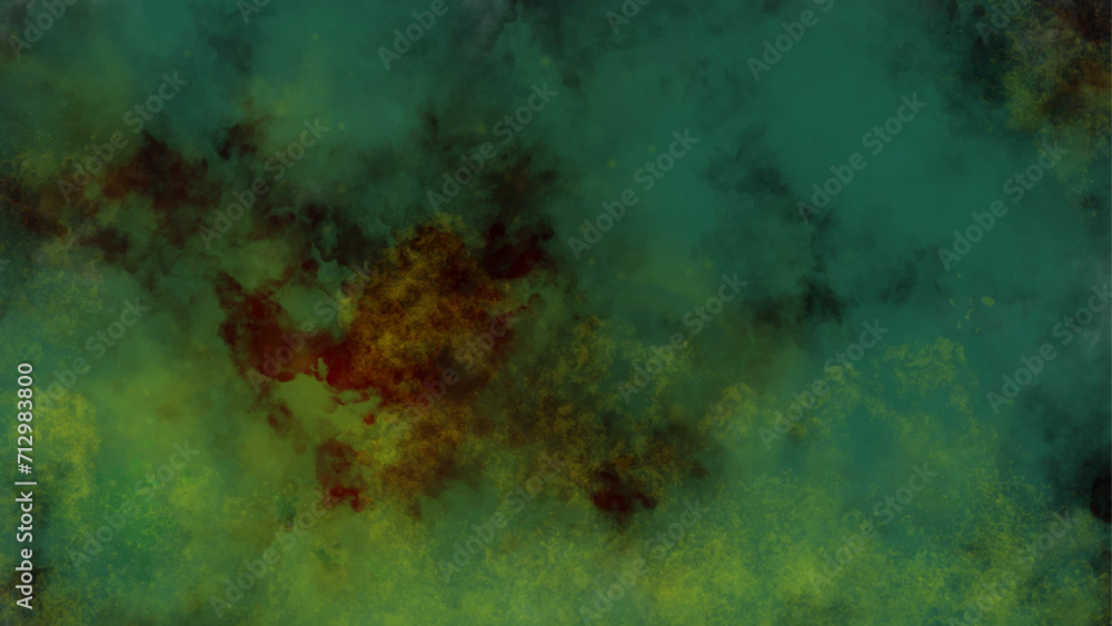 abstract grunge texture. green background. dark green watercolor texture. 