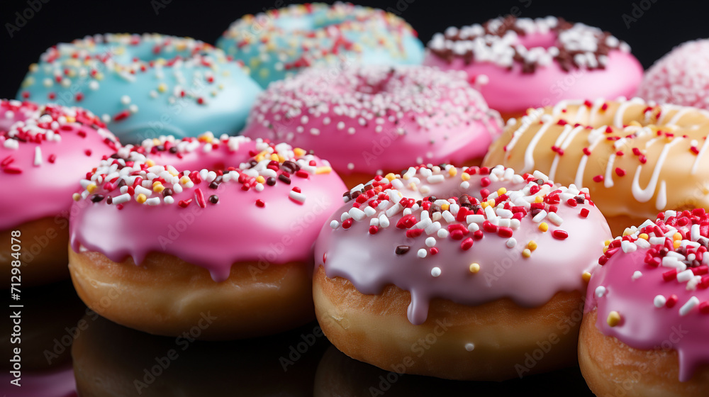 Donuts with icing sugar Donuts with icing sugar