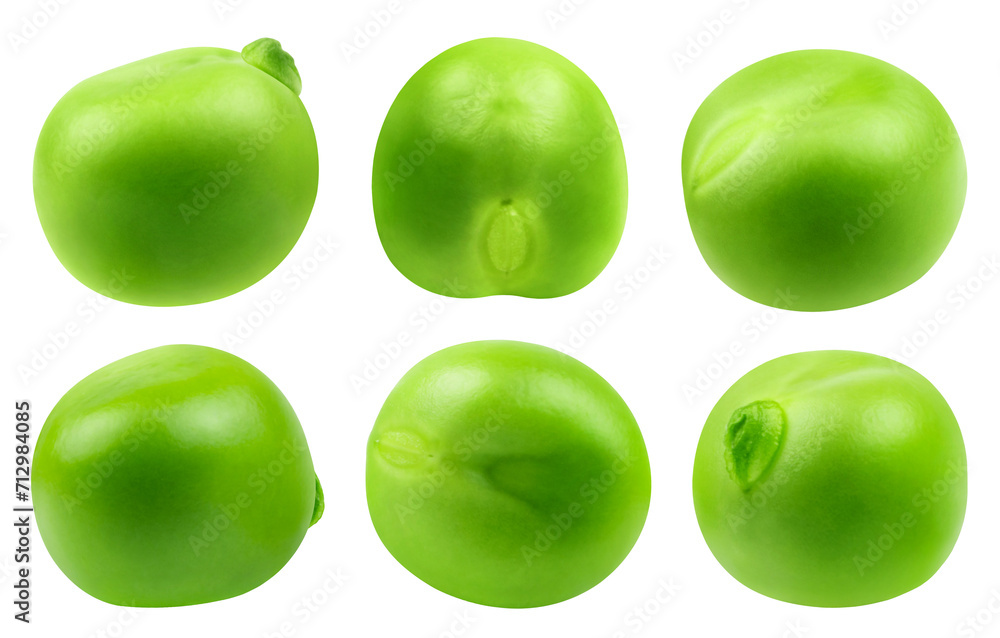 Peas isolated set. Collection of green peas from different angles on a transparent background. Peas isolated set. Collection of green peas from different angles on a transparent background.