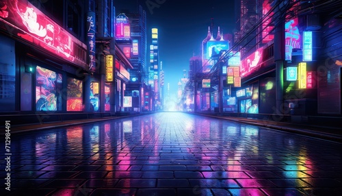 neon light city background