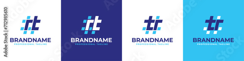 Letter RT and TR Hashtag Logo set, suitable for any business with TR or RT initials.