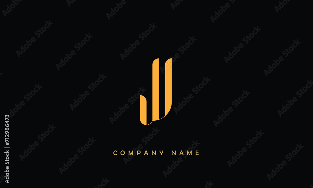 JV, VJ, J, V Abstract Letters Logo Monogram JV, VJ, J, V Abstract Letters Logo Monogram