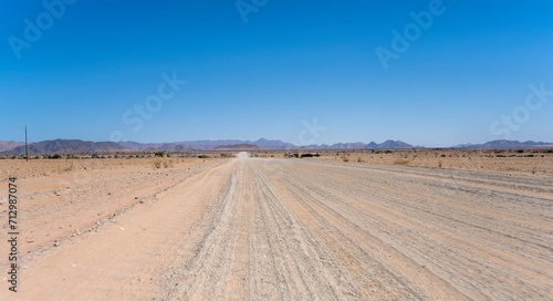C19 gravel road in  Naukluft desert  near Sesriem   Namibia