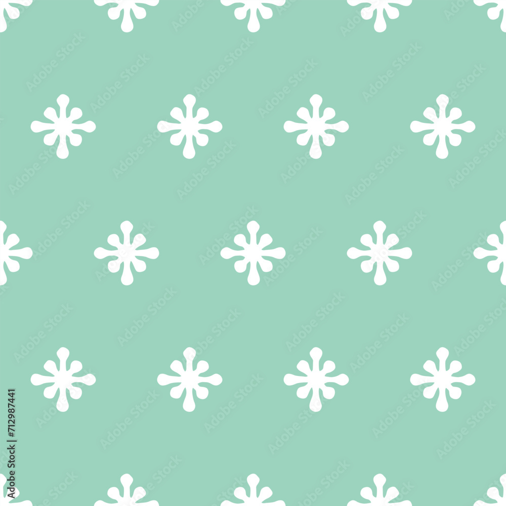 seamless pattern, snowflake art surface design for fabric scarf and decor
