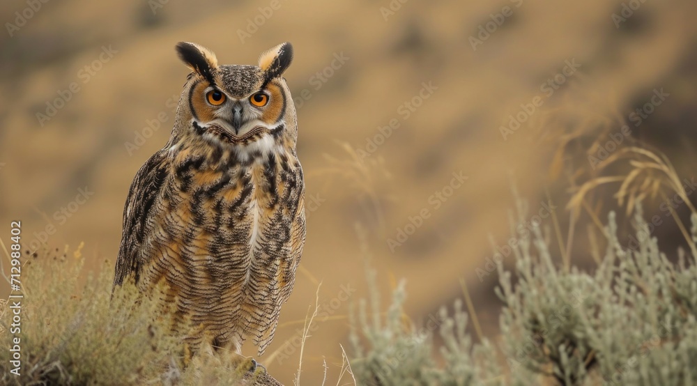Obraz premium horned owl in nature