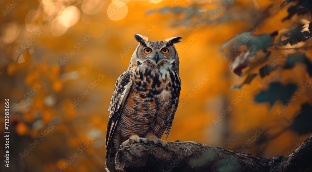 an owl persuades it's prey with its large, bright eyes an owl persuades it's prey with its large, bright eyes