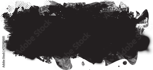 Glitch distorted grange shape . Noise grungy logo . Trendy defect error shapes . Glitched frame .Grunge textured . Distressed effect .Vector shapes 