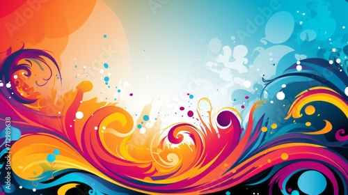 Bursting creativity: vibrant vector composition for energetic and dynamic designs 