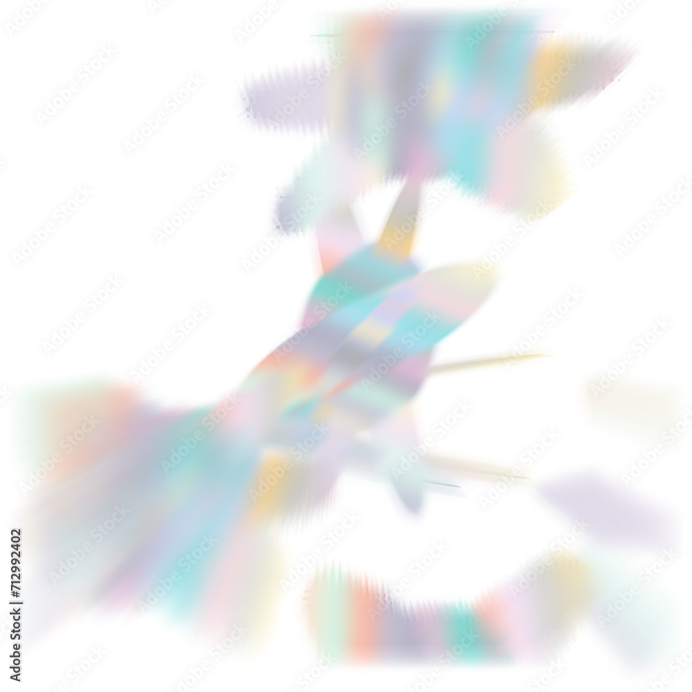Obraz premium An abstract cut out transparent iridescent color streak blur design element.