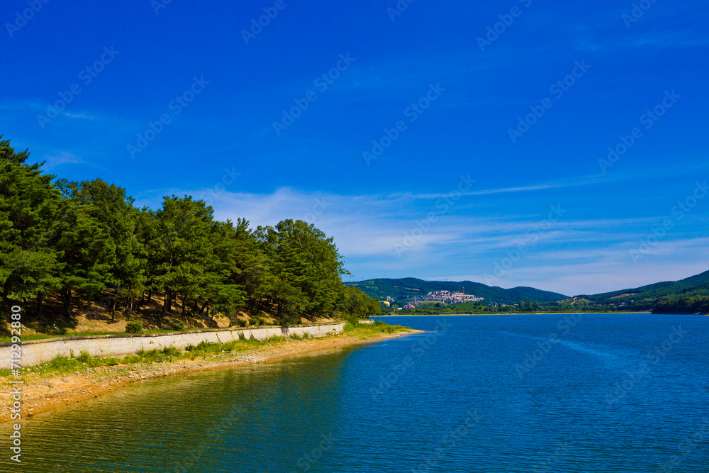 Pomunji Lake in Gyeongju province, South Korea. 