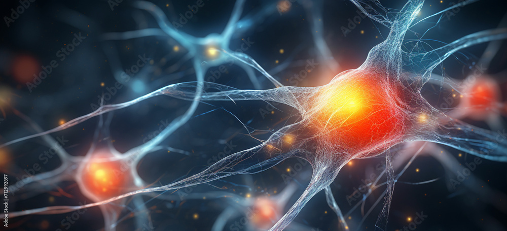 Synaptic transmission human nervous system. concept Synaptic transmission human nervous system. concept
