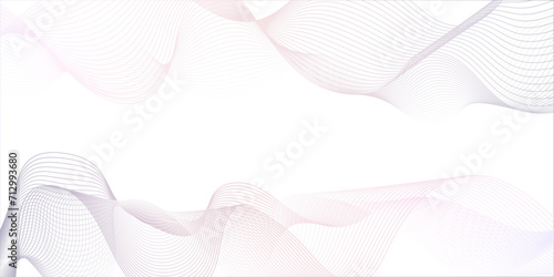 Abstract pink wavy lines Digital frequency track equalizer background. Curved wave smooth stripe seamless pattern. Wave lines created using blend tool. graphic design template banner business wave.
