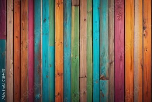 Colorful wood planks background